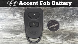 How To Replace Hyundai Accent Key Fob Battery 2012 - 2016 Change Replacement Accent Remote Batteries
