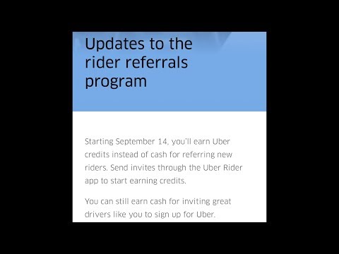 Uber- The Rider Referral Program Is Ending Sept 14 2018