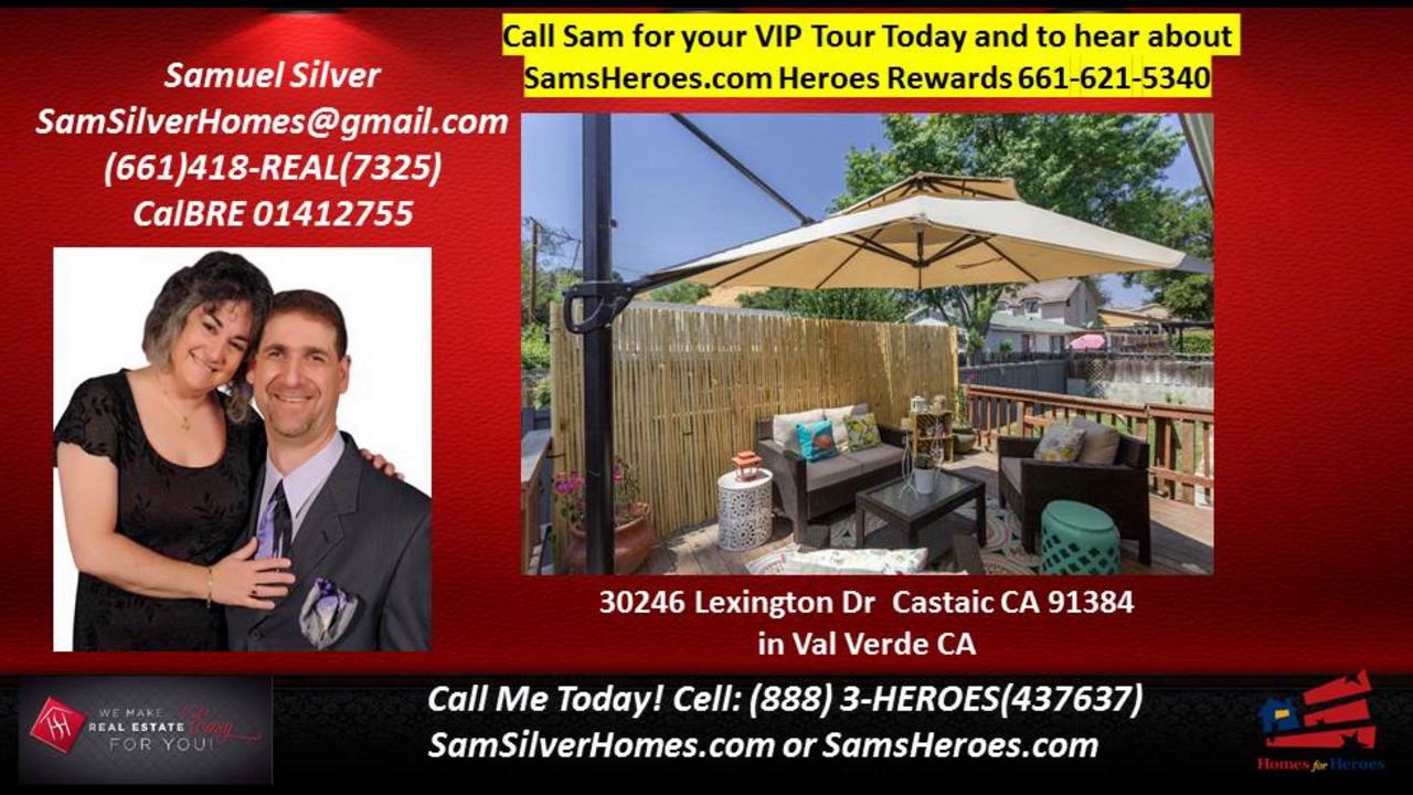 3 BR 2 BA 1285 square foot home in Val Verde with granite countertops and Solar panels