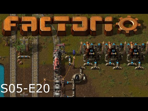 Factorio S05 E20, Oil Refineries Setup