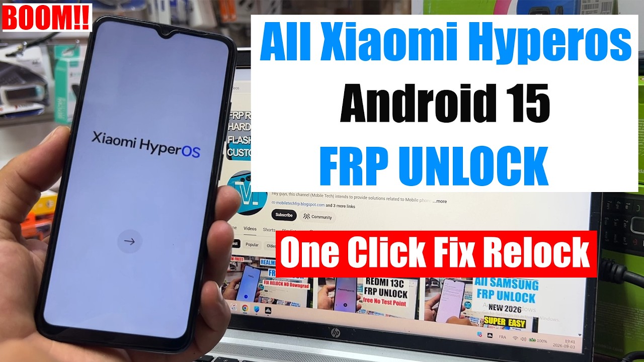 All Xiaomi Redmi Hypros Android 15 FRP Bypass Fix Relock | Redmi Google Account Bypass 2026 | Unlock