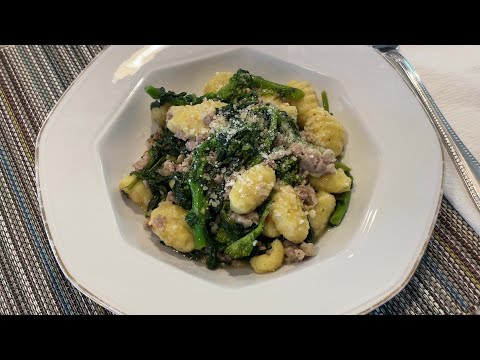 Gnocchi with sausage and broccoli rabe