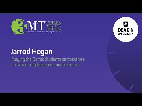 2018 Deakin University - Three Minute Thesis (3MT) - Jarrod Hogan (Winner & Peoples Choice Award)