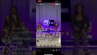 Monica singing to Shannon Brown “Sideline Hoe” 2020 Brandy Versus Monica Challenge