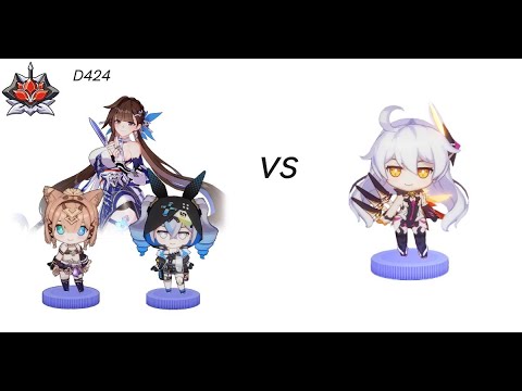 Honkai Impact 3 : EX Abyss Redlotus (424D) : HOV (Ice) (534 Pts) : Support Team VS HoV
