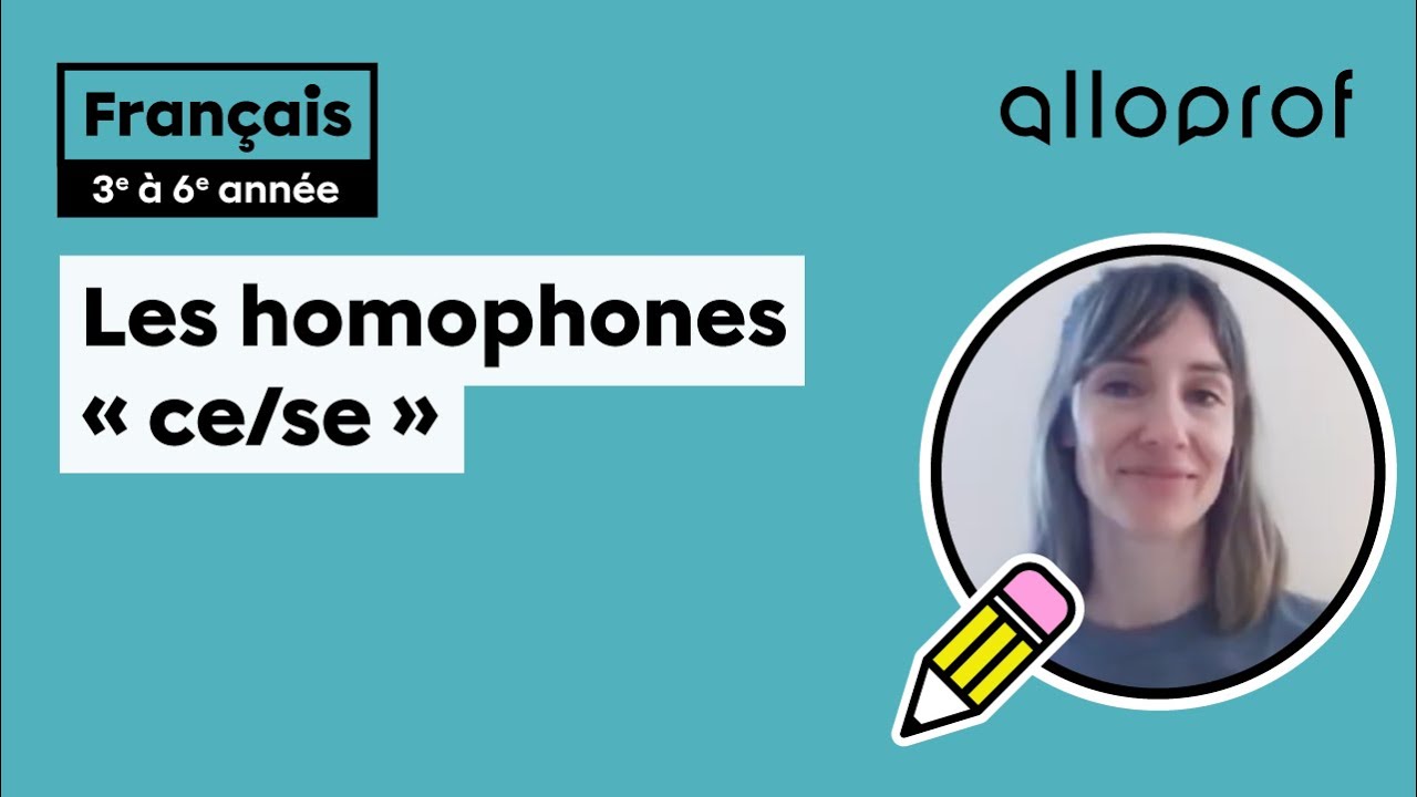 Les homophones « ce/se »