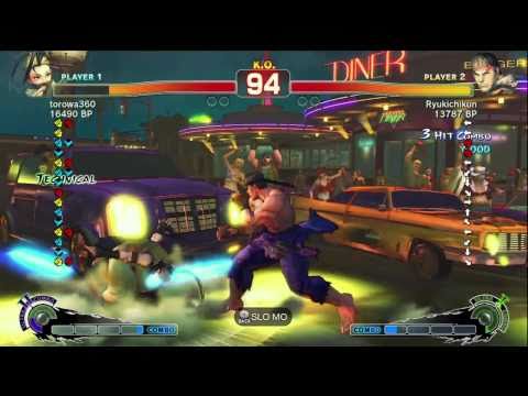 Ryukichikun [Ryu] vs torowa360 [Ibuki] SSF4 Japanese Online Ranked Matches - TRUE-HD