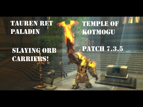 Tauren Ret Paladin PVP BG 7.3.5 - Slaying Orb Carriers!