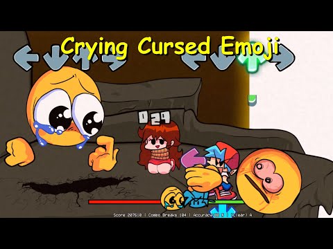 Crying Cursed Emoji over EXPURGATION - Friday Night Funkin Mod