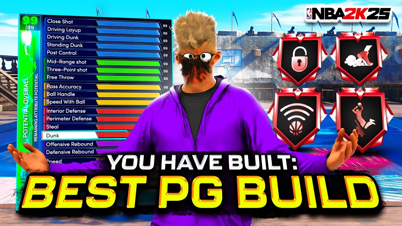 99 3PT + 98 Ball Handle Point Guard Build Gets Every Legend Badge NBA 2K25 - Best Guard Build 2K25