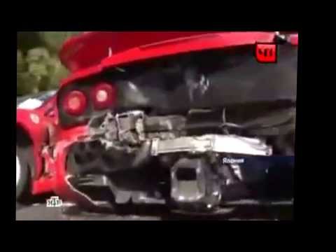 Ferrari and Lamborghini Horror crash in Japan