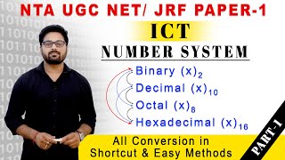 UGC NTA NET JRF PAPER -1 Binary,Decimal,Octal,Hexadecimal, Conversion in Easy & short Tricks PART-1.