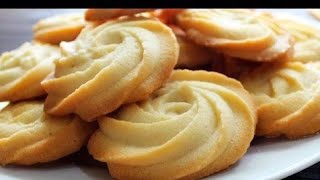 Butter cookies few ingredients and zero effort  گھر پر بنایں آسان اور مزیدار بسکٹ