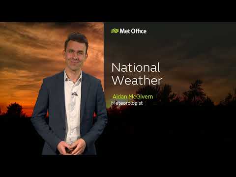 22/02/23 - Cloudy with light showery rain - Evening Weather Forecast UK - Met Office Weather