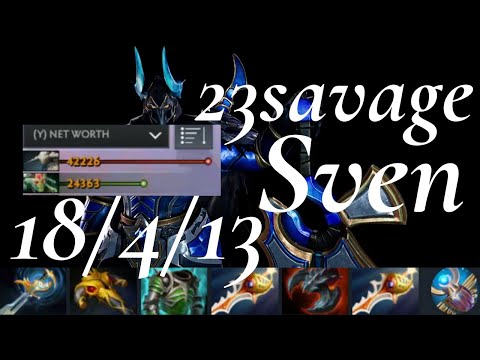 23savage Sven vs Medusa - one man army - dota2