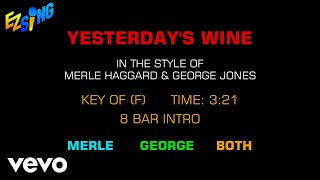 Merle Haggard with George Jones - Yesterday&#39;s Wine (Karaoke EZ Sing)