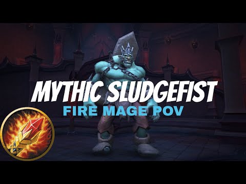 Mythic Sludgefist Fire Mage POV | WoW Shadowlands