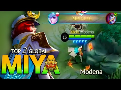 MANIAC!! Insane Power. Miya Destroy Everything!! Modena Top 2 Global Miya ~ MLBB