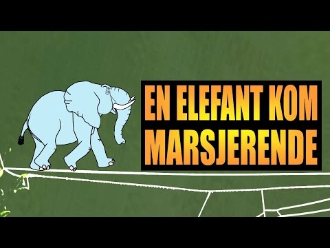 En elefant kom marsjerende | Norske barnesanger med animasjon