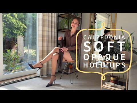 Soft Brown Opaque Hold Ups | Calzedonia | 50 Denier | Try On & Review