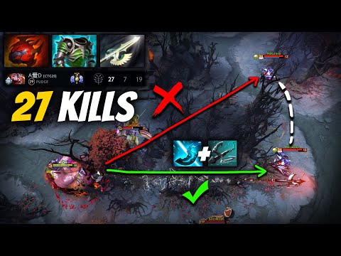 100% Satisfying Hooks - 27 Kills - Mid Pudge Perfect Blink & Hook | Pudge Official