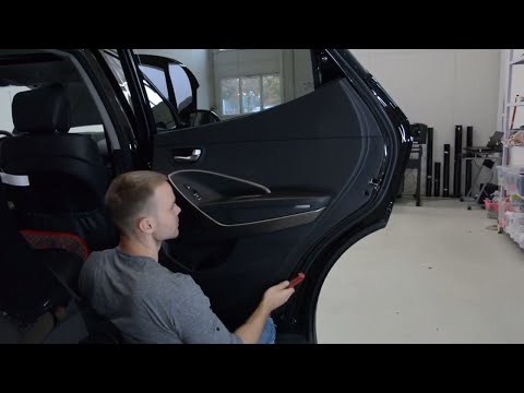 How to remove the door panel on a Hyundai Santa Fe 2016