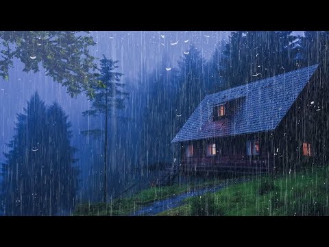 Beat Tinnitus with Heavy Rain on Lake, Calm Thunder in Deep Forest