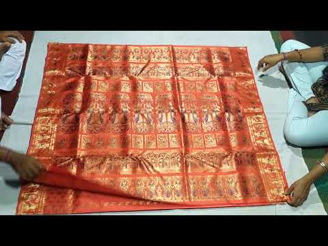 Orange baluchari sarnachari saree