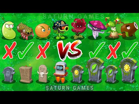 Plants Vs Zombies 2 - All Plants Lvl Max Power Up Vs 8 World 40 Gravestones