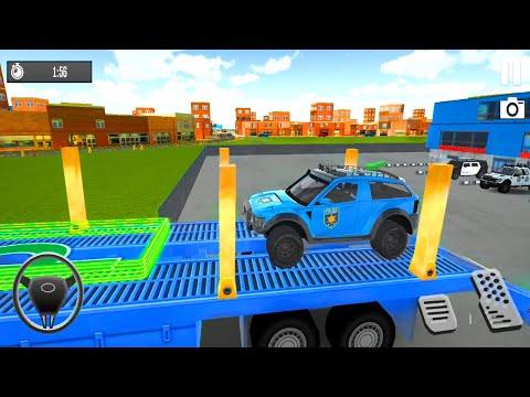 US Police SUV Car Transport Truck - Grand Police Transport Airplane - Truck Transport