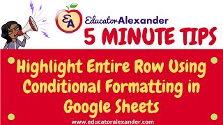 Download the video "Highlight Entire Row Using Conditional Formatting in Google Sheets"
