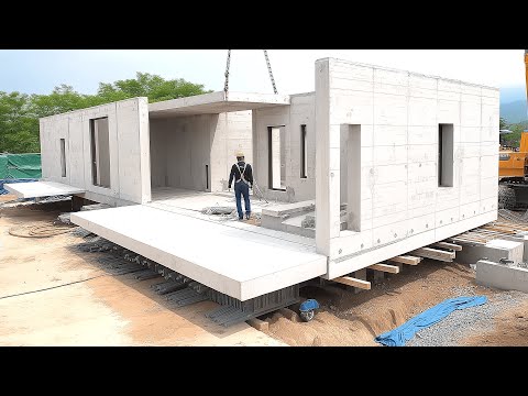The Process of Building a Concrete House in Just 2 Weeks
