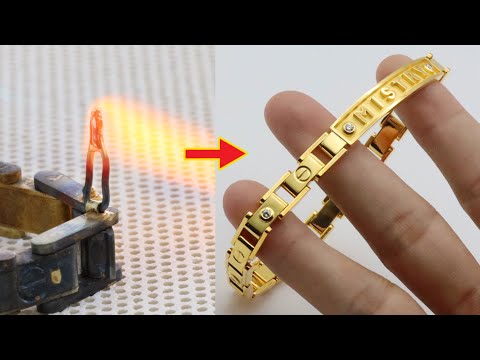 custom gold bracelet for men - making 18k gold bracelet