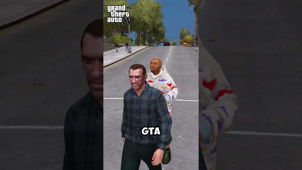 If You Pretend to Call the Co^ps While NPCs Are Attacking You in GTA Games. #gta