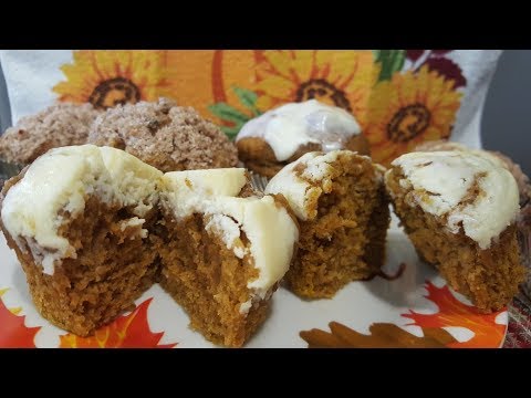 Pumpkin Spice Muffins - Cinnamon, Cream Cheese or Crumb Topped - The Hillbilly Kitchen