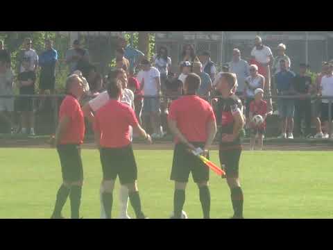 Einlaufen der Mannschaften, 1.FC Stern Mögglingen - TSV Hüttlingen am 15.06.2023