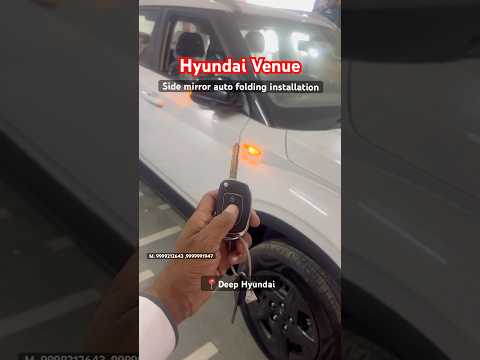 Hyundai venue side mirror auto folding installation #sidemirror venueautofolding #shorts