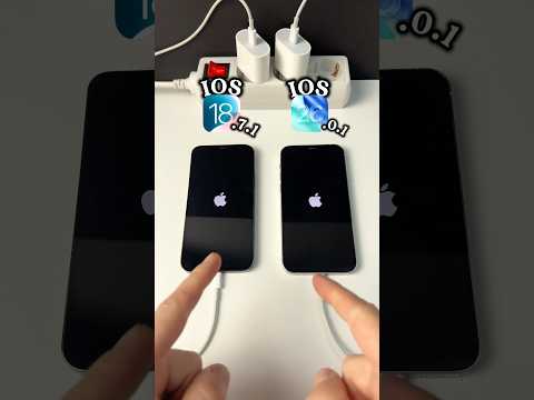 iPhone IOS 18.7.1 VS IOS 26.0.1 Power On Boot Speed Best Test Comparison
