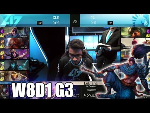 CLG vs Team Liquid | Week 8 Day 1 S6 NA LCS Spring 2016 | CLG vs TL G2 W8D1 1080p