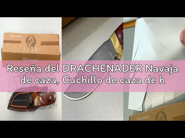 Vídeo relacionado con DRACHENADER cuchillo de cinturón de acero inoxidable 14C28N EDC cuchillo de caza de hoja fija, mango de Micarta, incluyendo funda de Kydex