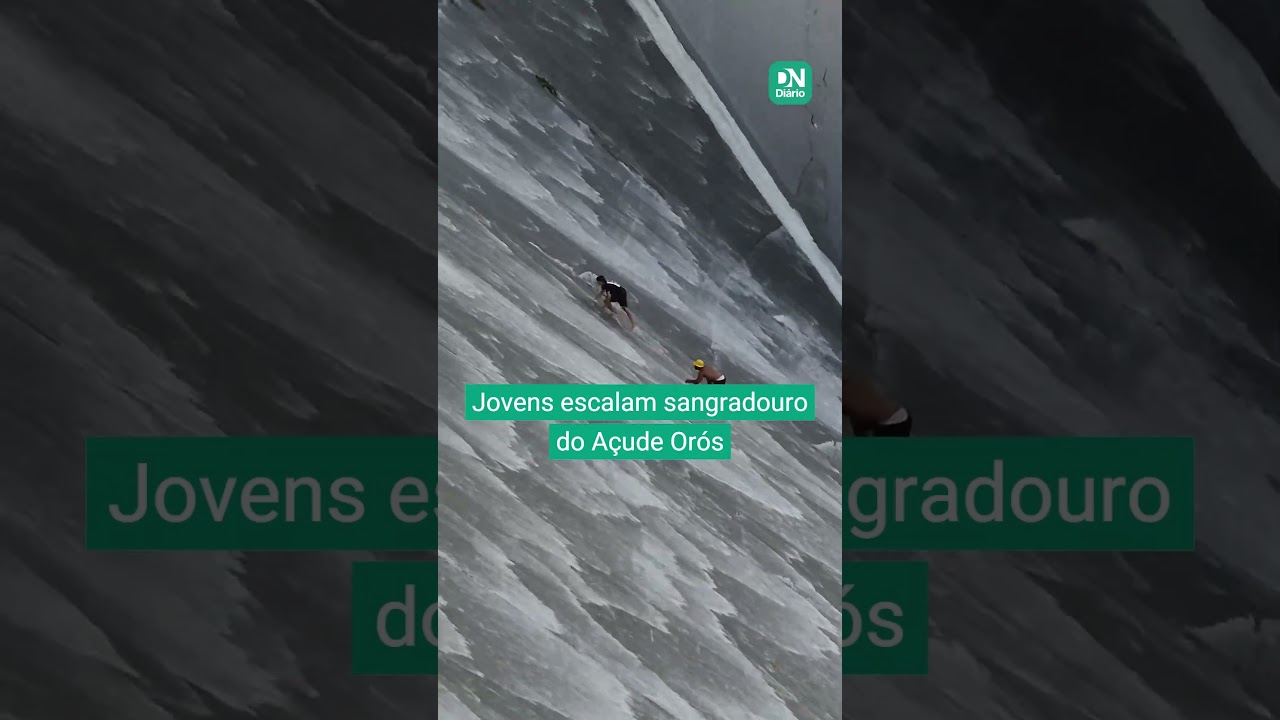 Imagem da notícia Vídeo mostra jovens escalando sangradouro do Açude Orós