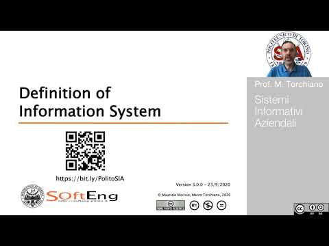 SIA 2020 Lezione 01 - Definizione di SI
