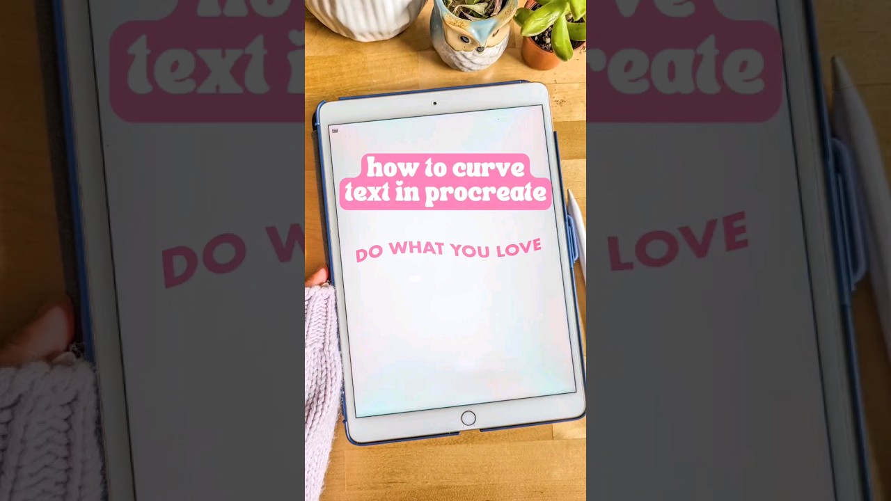 How to Curve Text in Procreate Tutorial #shorts #procreate