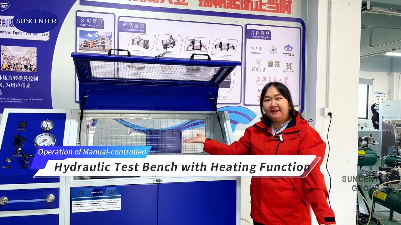 Suncenter Manual-controlled Hydraulic Test Bench with Heating Function #hydraulictest #pressuretest
