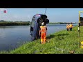 Auto te water in Urkervaart