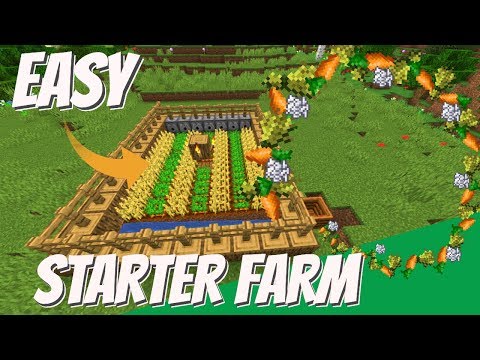 How to make a Crop Farm in Minecraft: Starter Crop Farm for Minecraft Survival 1.14 & 1.15 Avomance