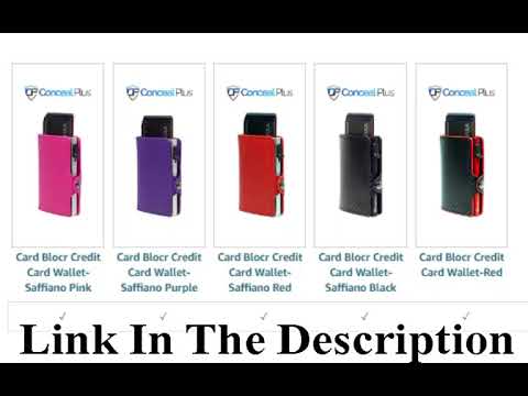 Card Blocr Credit Card Pop Up Wallet RFID Blocking Slim Minimalist Card Holder (Black Leather)