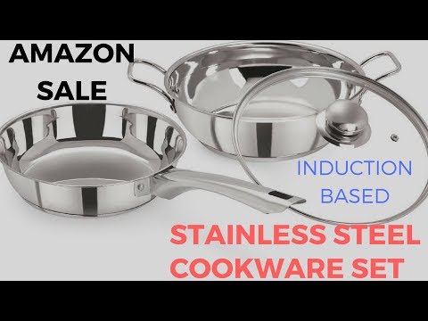 Pristine Induction Compatible Stainless Steel Sandwich Base Cookware Set
