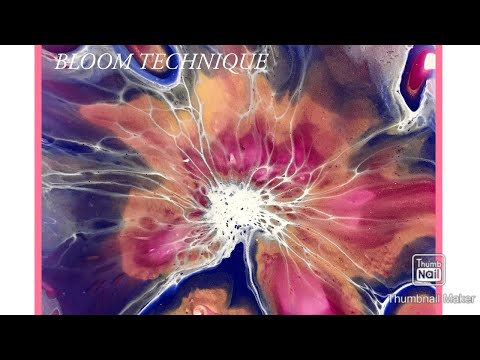 (413) Bloom Technique, Shelee Art Style, Acrylic Pouring Painting, Carole’s Art Room