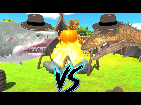 SCOUT MEGALODON + AQUATICS VS SCOUT CARCHARODONTOSAURUS + CARNIVORE DINOS   ARBS